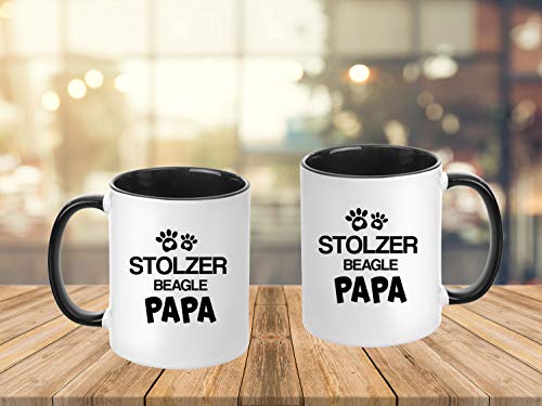 TassenTicker® – "Orgulloso Animal papá – Taza de café – Taza de Perro – dueño de Perros – Hombre – Idea de Regalo – Negro