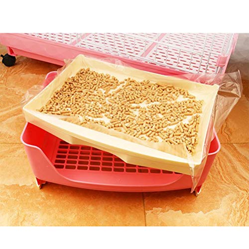 TEHAUX Pet Cage-100 hojas de bandeja de jaula desechable para mascotas, jaula de película, conejo, hámster, cobayas, orina, tamaño S