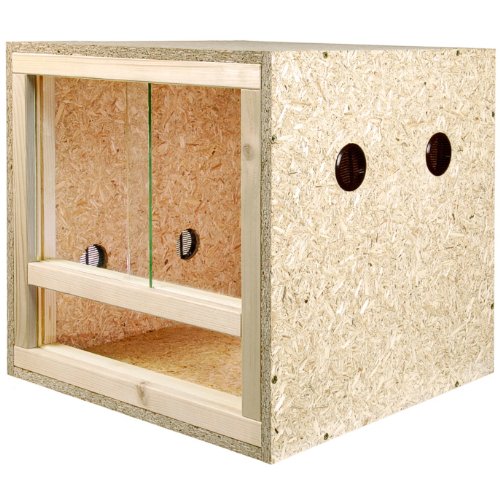 Terrario: madera Terrario para Reptiles página ventilación para serpientes y lagartos 40 x 40 x 40 cm Terrario Madera de OSB - Side Vent