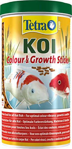 Tetra Pond Koi Sticks Colour & Growth – Comida premium para todos los koi, promueve un crecimiento sano y la resistencia, para un esplendor de color natural.