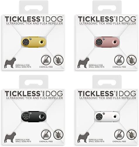 TICKLESS Mini Dog - Dispocitivo ultrasónico recargable, repelente de pulgas y garrapatas para mascotas - Oro rosa