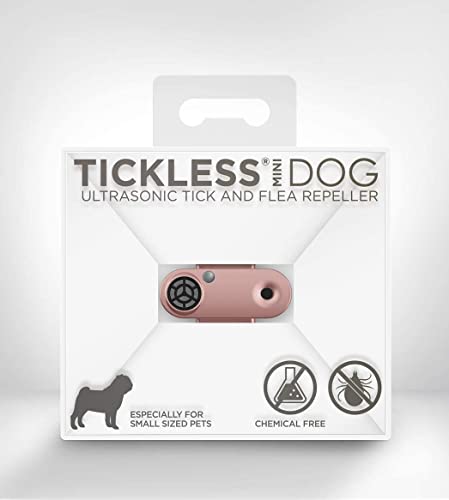 TICKLESS Mini Dog - Dispocitivo ultrasónico recargable, repelente de pulgas y garrapatas para mascotas - Oro rosa