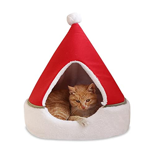 Tienda de campaña para Perros y Gatos, Cama Cueva, árbol de Navidad, casa para Gatos, cómoda Cama Triangular para Gatos, Tienda de campaña para Mascotas, como se Muestra