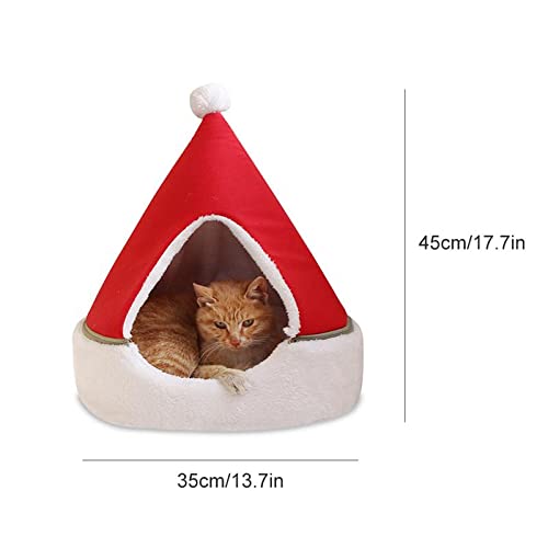 Tienda de campaña para Perros y Gatos, Cama Cueva, árbol de Navidad, casa para Gatos, cómoda Cama Triangular para Gatos, Tienda de campaña para Mascotas, como se Muestra