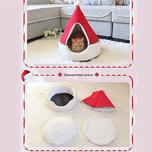 Tienda de campaña para Perros y Gatos, Cama Cueva, árbol de Navidad, casa para Gatos, cómoda Cama Triangular para Gatos, Tienda de campaña para Mascotas, como se Muestra