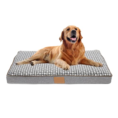 TIENDA EURASIA® Cama para Perros Originales - Cama Perro Acolchada con Funda Lavable y Relleno de Espuma de 8 cm de Grosor (120x80x8cm, Gris)