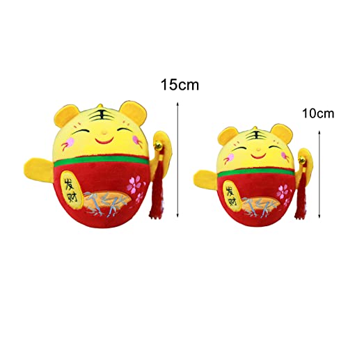 Tigre de Año Nuevo chino 2022, mascota de tigre, tigre, muñeca de mascota, festivo, regalo de festival, mini decoración, tigre, colgante de mascota para celebrar tigre, colgante de mascota ANLV 10 cm