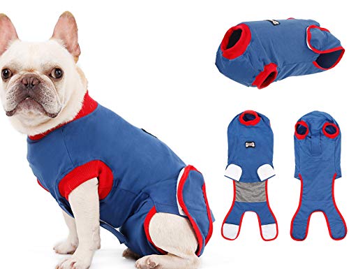 Tineer Dog Recovery Suit - Pure Cotton Alternativa E-Collar de Perro, Proteger Las heridas Cachorro después Desgaste del Animal doméstico Cirugía - Prevenir lamer, morder y Otras Mascotas Acoso (XXL)