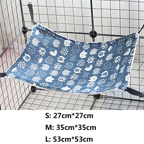 TINGCHAO Hamaca Colgante para Gatos, Hamaca Suave y Transpirable con Correas Ajustables y Ganchos de Metal, Cama Colgante para Gatos, Perros pequeños, Conejos, 1 Uds,B,M