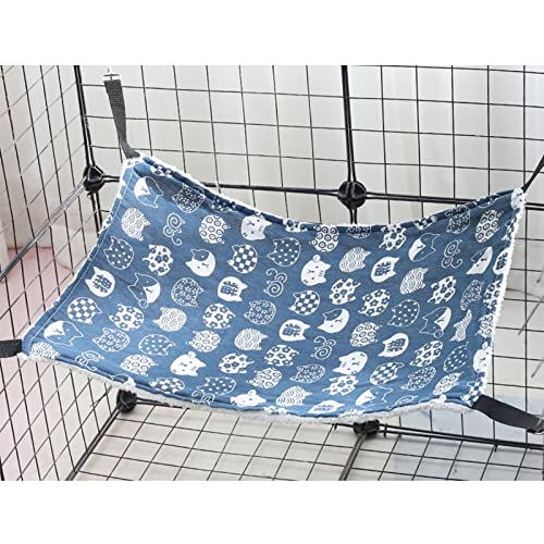 TINGCHAO Hamaca Colgante para Gatos, Hamaca Suave y Transpirable con Correas Ajustables y Ganchos de Metal, Cama Colgante para Gatos, Perros pequeños, Conejos, 1 Uds,B,M