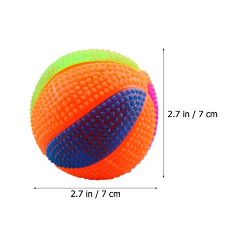 Tomaibaby 6 Piezas de Bolas Fluorescentes Juguetes Brillantes Luminosas Bolas de Perro Chirriante Apretón Pelota Pegajosa Juguetes Divertidos para Niños Mascotas (Color Al Azar)