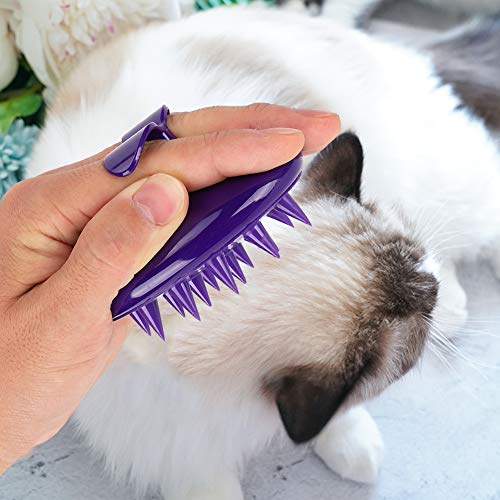 Tomanbery Cepillo de baño para Perros de 3 Colores, Cepillo de baño para Perros, Pelo Largo, Cepillo para champú para Mascotas, para Lavar Mascotas, Perros, Gatos, Caballos para bañar(Purple)