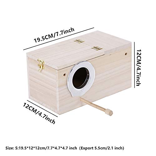 TONGXU Caja de cría de pájaros y Aves, pajareras de Madera Natural, Nido de pájaros pequeños para periquitos, tortolitos, Loros, etc.