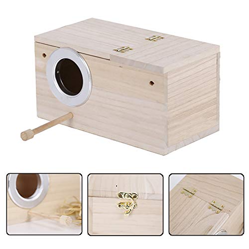 TONGXU Caja de cría de pájaros y Aves, pajareras de Madera Natural, Nido de pájaros pequeños para periquitos, tortolitos, Loros, etc.