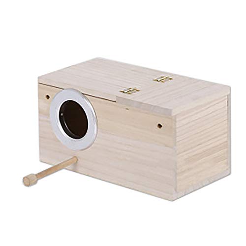 TONGXU Caja de cría de pájaros y Aves, pajareras de Madera Natural, Nido de pájaros pequeños para periquitos, tortolitos, Loros, etc.