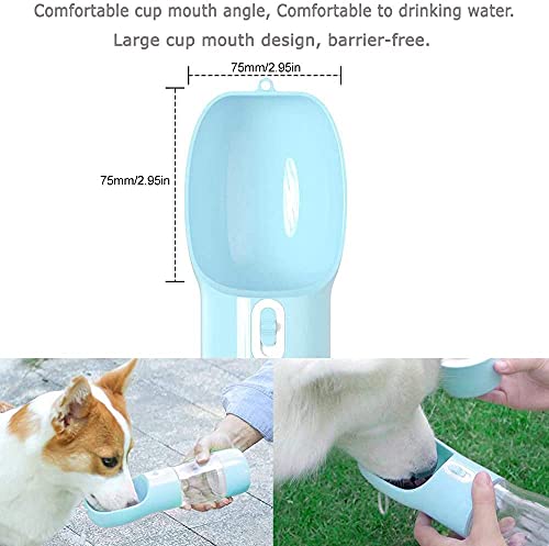 Top-Newest Multifunctiona Dog Water Bottle 2 In 1 Portable Pet Water Bottle Dispenser,Pet Water Bottle with Food Container,For Dog Cat Travel Drinking Feeder Green