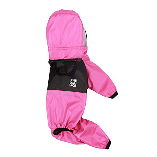 TOPVORK Chubasquero impermeable con capucha para perro, impermeable y a la moda, ligera, para perros