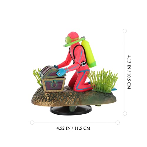 Toyvian Decoración del Tanque de Peces Diver Acuario DE PLÁSTICO Acuario Diver Estatua Estatua Mini Diver Sculpture Tanque de Peces Tesoro Flotante Buscador de Tesoros de Peces Aquarium