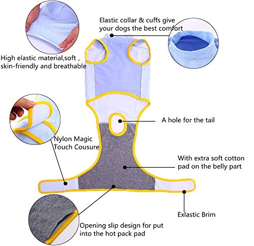 Traje de recuperación para perros y gatos después de la cirugía,antilamido, recuperación quirúrgica para mascotas, mono de tela suave