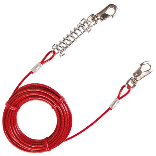 Trixie Cable Plastificado con Muelle, 5 m, Rojo, Perro