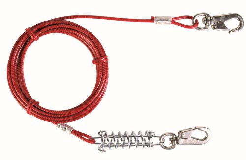 Trixie Cable Plastificado con Muelle, 5 m, Rojo, Perro