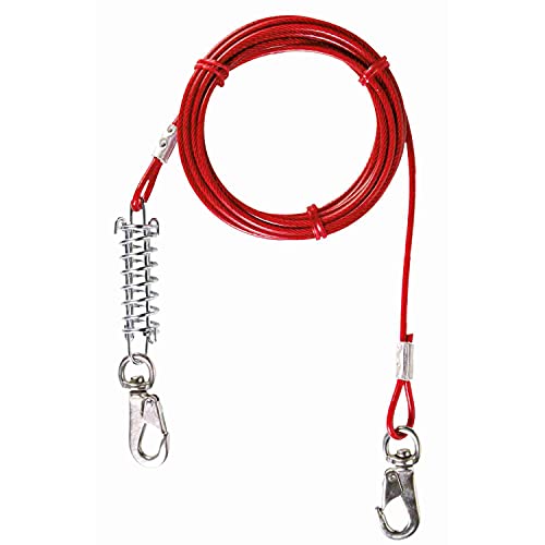 Trixie Cable Plastificado con Muelle, 5 m, Rojo, Perro