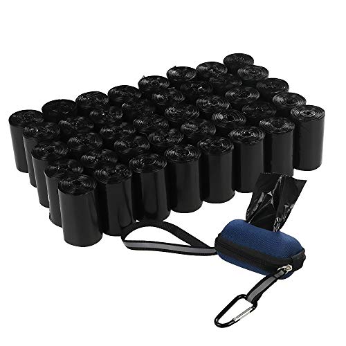 Tstorage Negro Basura Bolsas de Excrementos de Perros Caca Mascota con uno Dispensador, 1400 Bolsas / 40 Rollos