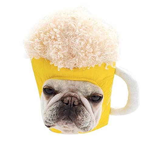 tulipes Lindo sombrero de taza de cerveza novedoso para la cabeza, fiestas de Halloween, sombrero de cerveza, disfraz para gato, gatito, cachorro, mascota, utilizado para decoración divertida y usual