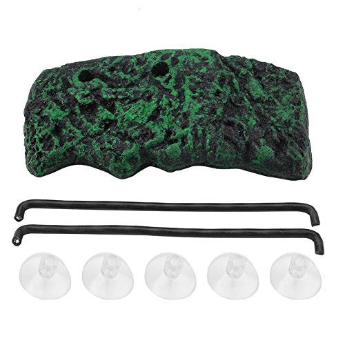 Turtle Basking Platform Automático Flotante Turtle Pier Terrapin Dock Frogs Reptile Ramp Platform Terrario Tanque Ornamento con Ventosa para Animales semiacuáticos(M)