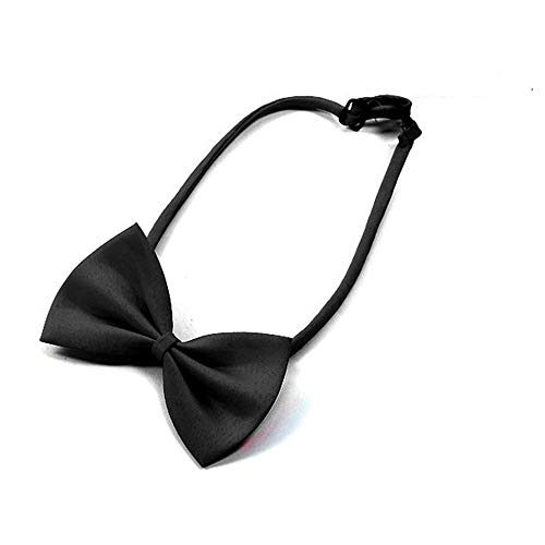 U-M Pajarita ajustable para perro, cachorro, disfraz de mascota, cuello a rayas, pajarita, perfecto para bodas, accesorios para fiestas, suministros para mascotas, color negro, lanzado