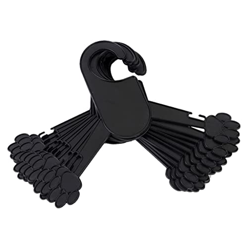 U-M Percha para mascotas reutilizable de plástico para mascotas Percha para mascotas Percha dedicada para perros y gatos, 10 piezas negro