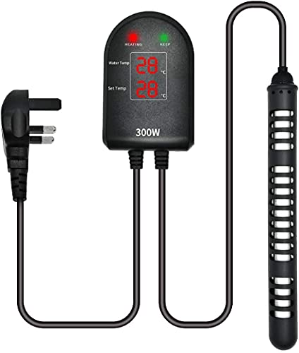 U-picks Calentador para tanque de peces sumergible acuario tanque termóstato calentador 300w - temperatura ajustable control de temperatura preciso y confiable