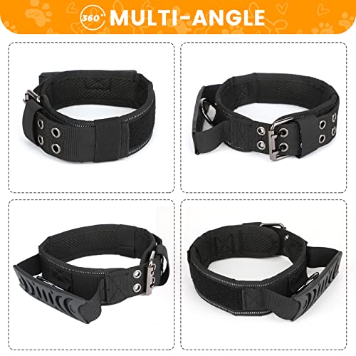 UBORSE Collar Táctico para Perros Collar de Nylon Ajustable K9 Collar Militar para Perros Hebilla de Metal Resistente Caza Al Aire Libre Entrenamiento