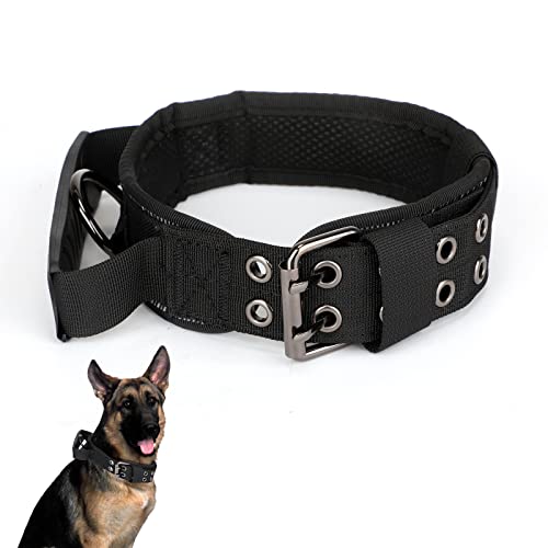 UBORSE Collar Táctico para Perros Collar de Nylon Ajustable K9 Collar Militar para Perros Hebilla de Metal Resistente Caza Al Aire Libre Entrenamiento