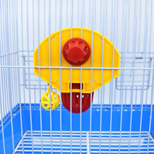 ULTECHNOVO Juguetes de pájaros para loro, mini canasta de baloncesto con aro para loros, juguetes de entrenamiento para loros, juguete educativo, juegos de actividad, juguetes para mascotas y pájaros