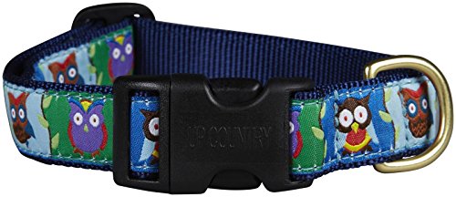 Up Country Owl-C-L - Collar para Perro (Ancho: 1 Pulgada, Talla L)