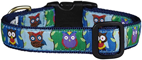 Up Country Owl-C-L - Collar para Perro (Ancho: 1 Pulgada, Talla L)