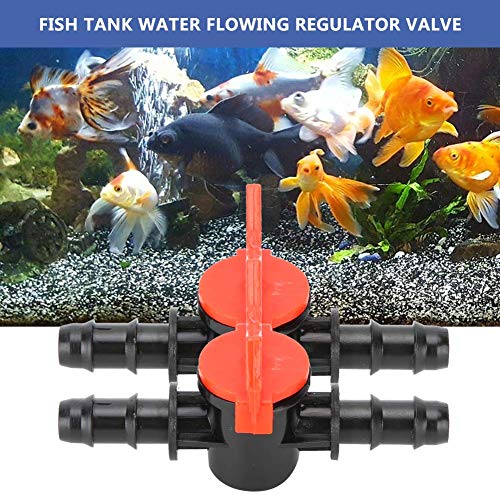 Válvula reguladora de Tanque de Peces de 2 Piezas, Tanque de Peces Controlador de Flujo de Agua Tubo Conector de Tubo Accesorios de Bomba de Aire de Acuario Válvulas de Control de Tanque(10mm)