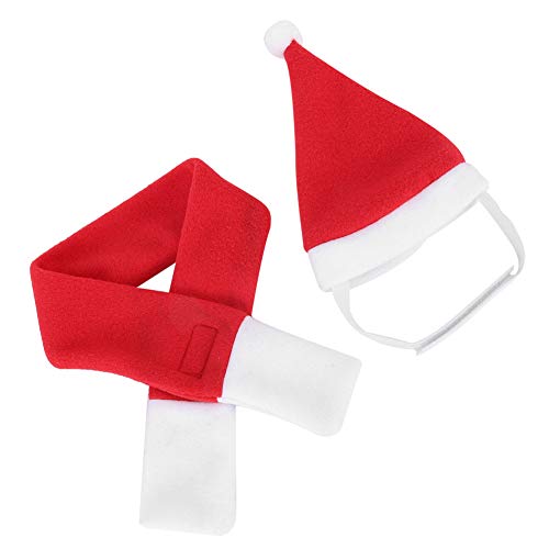 【Venta del día de la Madre】 Gorro de Papá Noel para Mascotas de cumpleaños, Sombreros para Mascotas, Gorro de Papá Noel para Cachorro para Perro Mascota(M)