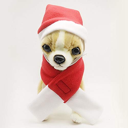 Venta Loca Sombrero de Papá Noel para Perro, Sombrero de Papá Noel Bufanda para Gatito Bufanda para Gorro de Papá Noel para Mascotas, para Cachorro(M)