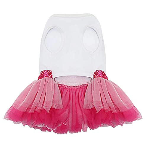 Vestido para Perros Falda de Lujo para Cachorros Ropa para Perros Vestidos de Princesa Vestido de Novia Vestido con Lazo de Beso para Perros Pequeños