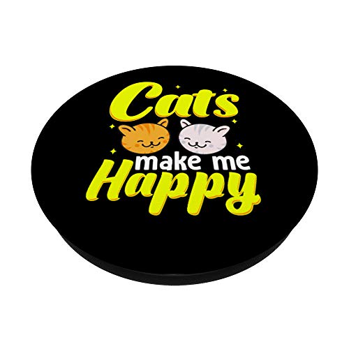 Veterinarian Gift Cat Groomer Whisperer Cats Make Me Happy PopSockets Agarre y Soporte para Teléfonos y Tabletas