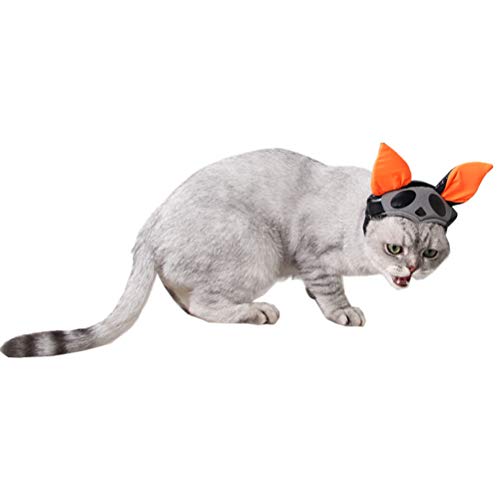 VILLCASE Disfraz de Perro para Mascota, Gorro de murciélago de Animales para Halloween, Gorra, Ajustable, Orejas Grandes, Gorro de Gato (M)