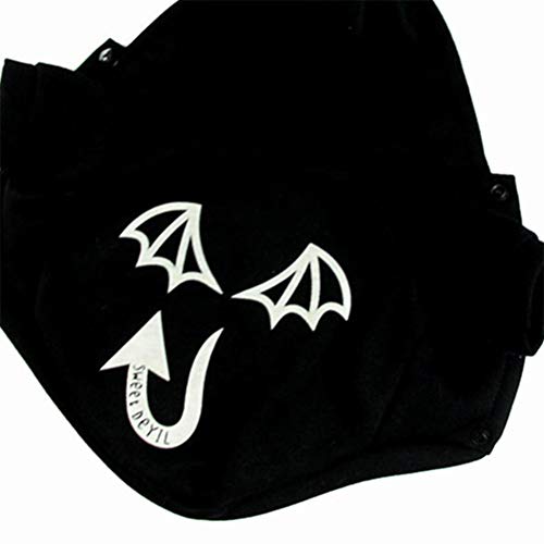 VILLCASE Dog Toys - Sudadera luminosa con capucha para Halloween, diseño de fantasma, disfraz de perro, ropa de perro, sudadera cálida, ropa para fiesta de Halloween, talla M, color negro