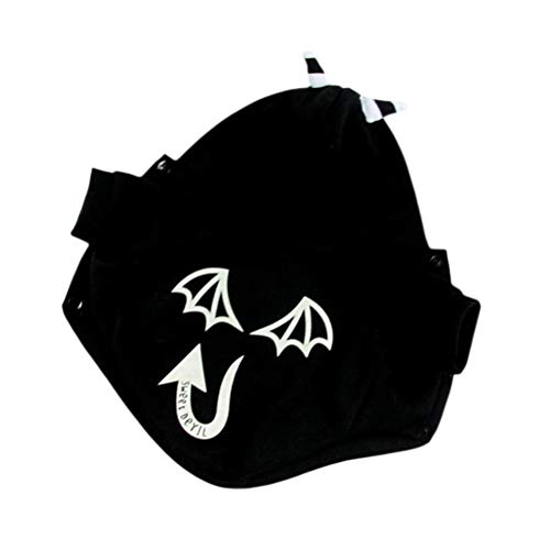 VILLCASE Dog Toys - Sudadera luminosa con capucha para Halloween, diseño de fantasma, disfraz de perro, ropa de perro, sudadera cálida, ropa para fiesta de Halloween, talla M, color negro