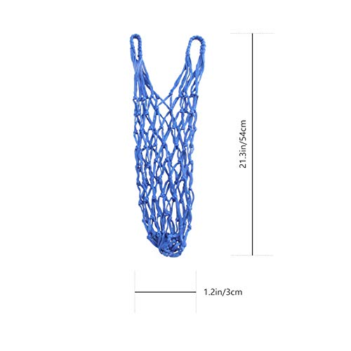 VILLCASE Red de Heno- Cuerda de Nylon Que Cuelga El Alimentador de Viaje Bolsa de Alimentación de Caballo Alimentador Tote Contenedor de Alimentación de Alimentos (Azul)