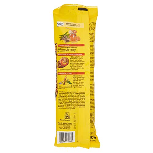 Vitakraft - Barritas Kräcker para Agapornis, Sabor Miel y Sésamo - 2 uds x 180 g