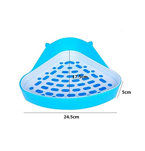 Voarge Inodoro para Mascotas, Bandeja de Arena para Esquina, Orinal de Entrenamiento, para hámsters, Chinchillas, cobayas, Conejos y Hurones