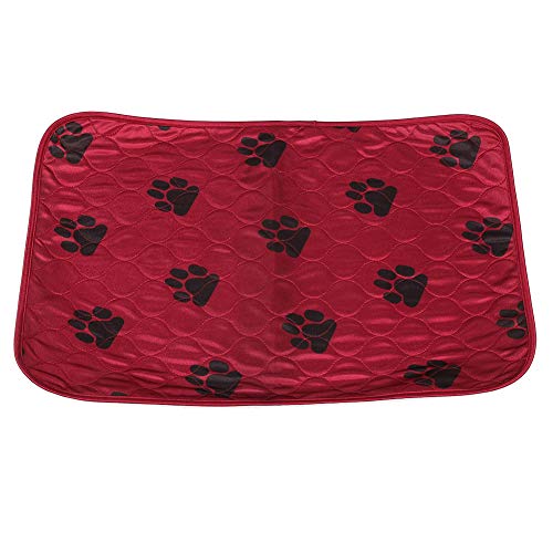 Wacent Almohadilla Absorbente Reutilizable para Mascotas(40 * 60cm-Rojo)