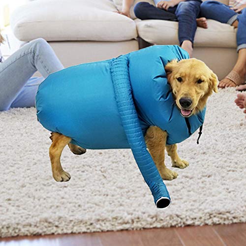 WANGQ Toalla para Perros, Bolsa De Secado para Perros Portátil, Toalla De Secado Rápido para Perro, Secador De Pelo para El Cuidado, Brigo De Secado, para Secar Mascotas Toallas De Baño, Azul